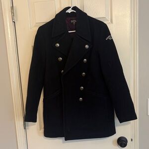 Polo by Ralph Lauren Black Double-Breasted Peacoat